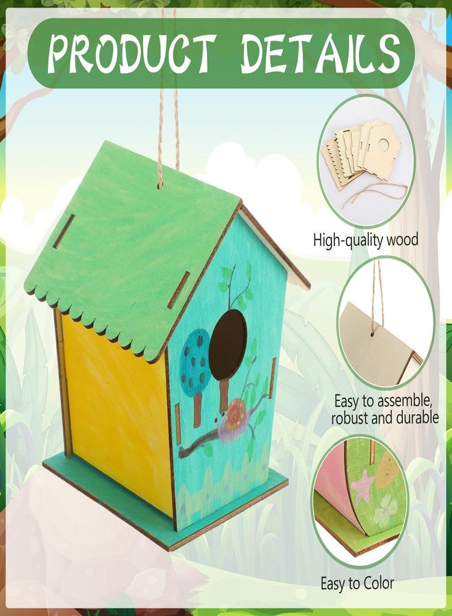 DoubleFill مجموعة بيوت طيور خشبية من دبل فيل، 30 قطعة، بالجملة، للأطفال، بيوت طيور خشبية غير مكتملة للأطفال، مجموعات مشاريع حرفية خشبية لأعمال فنية وحرفية خشبية يدوية، مناسبة لعيد الحب. - Image 3